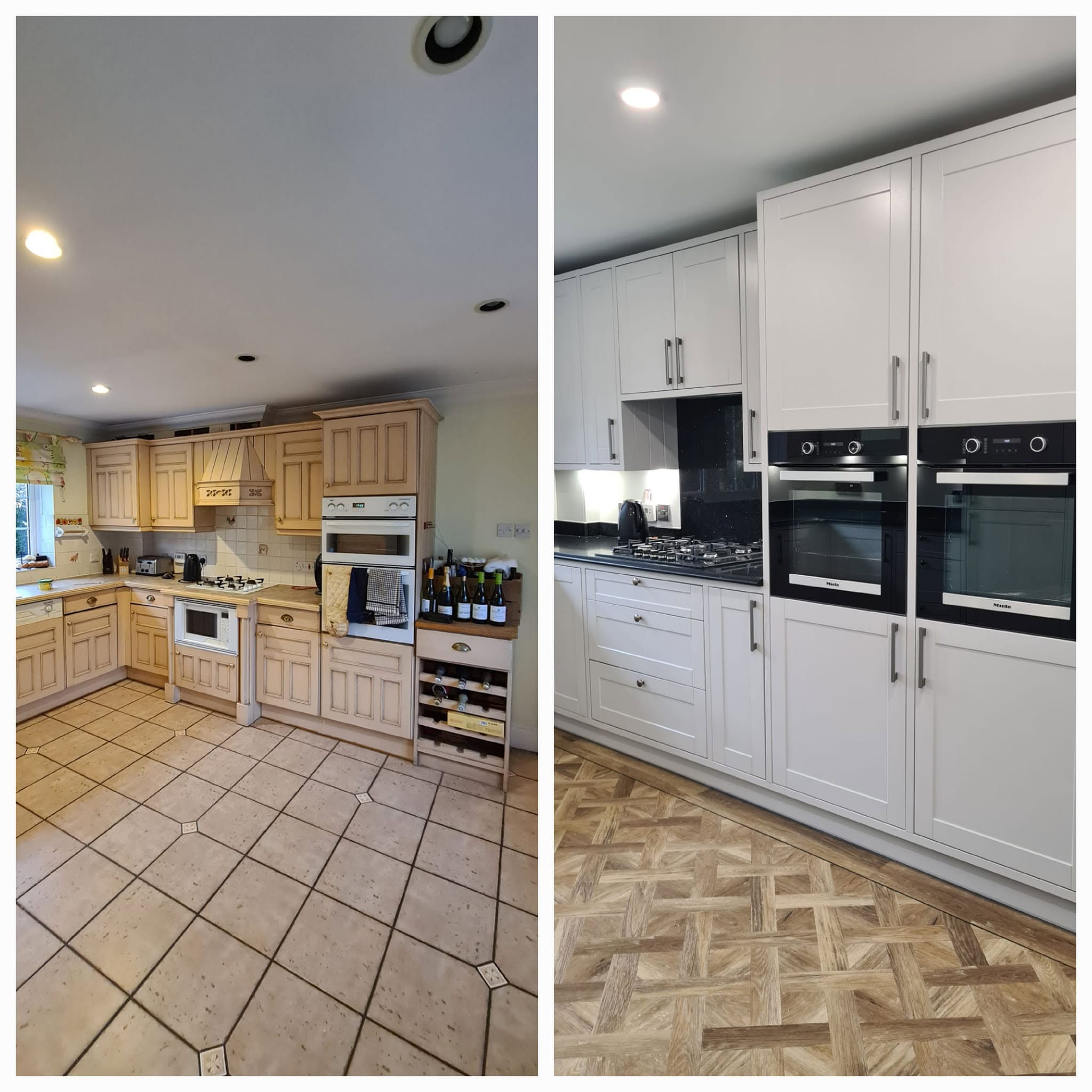 Bearsted nr Maidstone: New kitchen before and after