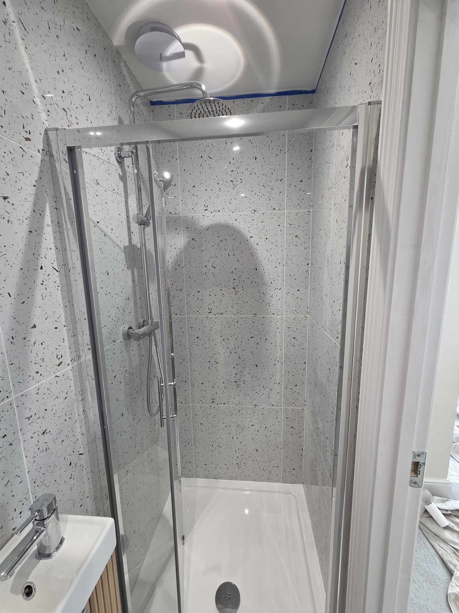 Kings Hill: Completed ensuite from customer for a double Ensuite conversion.