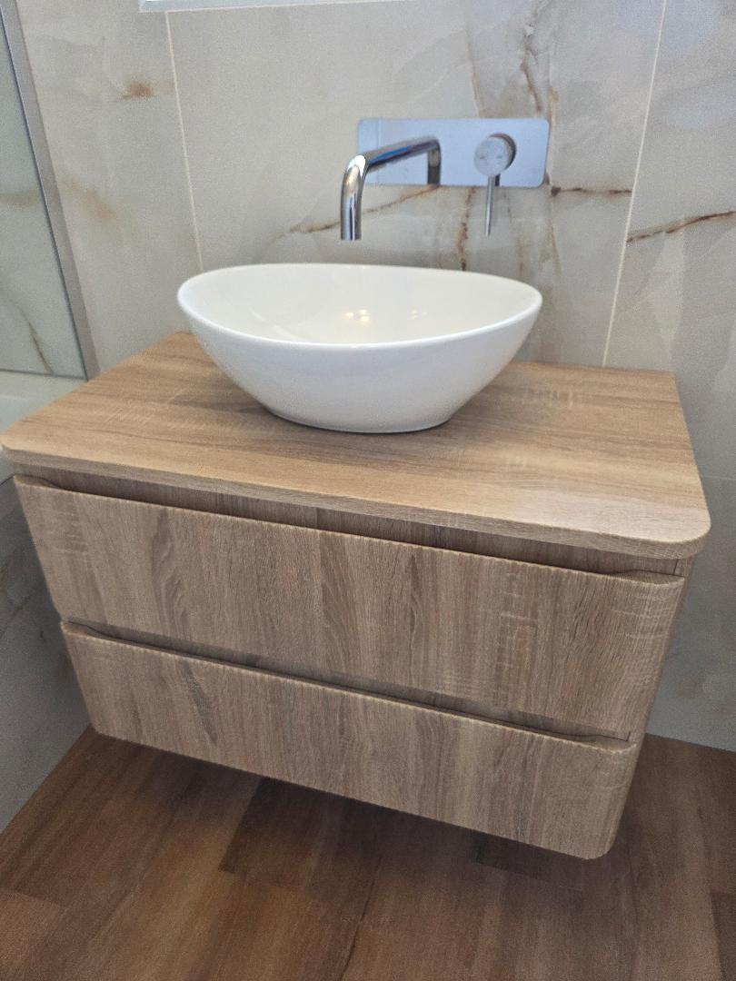 Kings Hill: Surface basin with wall mounted mixer
